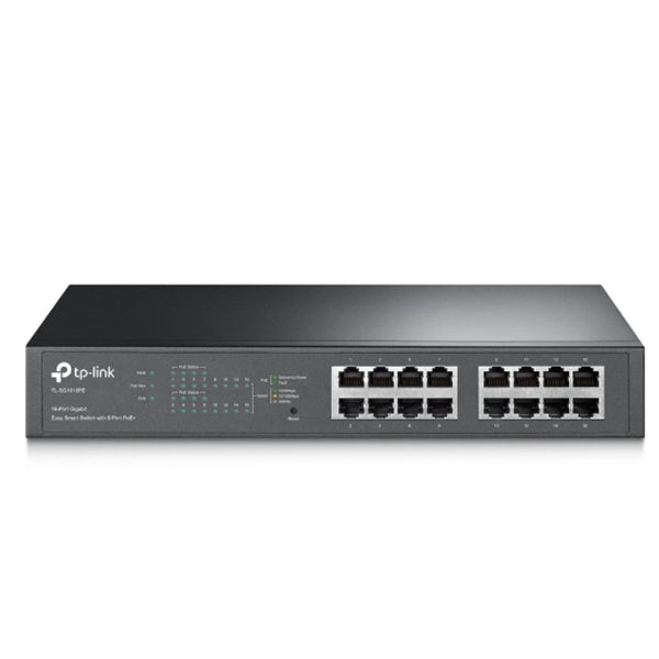 TP-Link TL-SG1016PE 16-Port Gigabit Easy Smart Switch 8-Port PoE+ Rack Mountable/Desktop 32Gbps Switching Capacity8K MAC Address Table