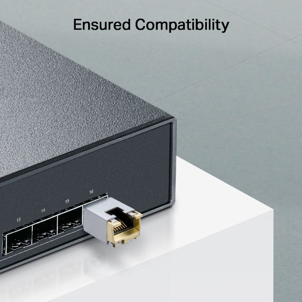 TP-Link TL-SM331T 1000BASE-T RJ45 SFP Module. 100m Reach Over UTP Cat 5e Or Above Cable 1000BASE-T TX Disable Hot Swappable