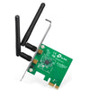 TP-Link TL-WN881ND N300 Wireless N PCI Express Adapter 2.4GHz (300Mbps) 802.11bgn 2x2dBi Detachable Omni Antennas MIMO with Low Profile Bracket