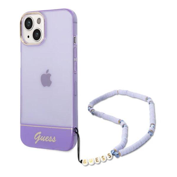 GUESS Double Layer - iPhone 14 Plus (6.7")  - Purple w/strap