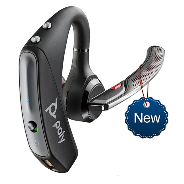 Plantronics - Voyager 5200 (Poly) - Bluetooth Over-The-Ear (Monaural) Headset - Noise Canceling, (Charger not Included)