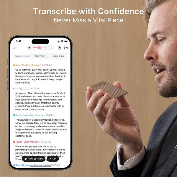 PLAUD NOTE AI Recorder-112 language Voice-to-text Recorder, transcribe, summarize-Starlight