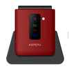 Aspera F50 4G Flip Phone (2.4'', 128MB/48MB) - Midnight or Red