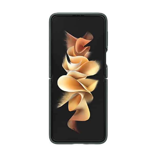 Galaxy Z Flip3 5G Leather Cover- Green