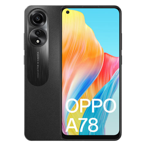 OPPO A78 4G (Dual Sim, 6.43'', 128GB/8GB, CPH2565) - Mist Black