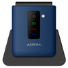 Aspera F50 4G Flip Phone (2.4'', 128MB/48MB) - Midnight or Red