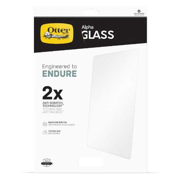 OtterBox Alpha Glass Apple iPad (10.9") (10th Gen) Screen Protector Clear - , 2X Anti-Scratch, Survive 3ft Drops, 9H Surface Hardness