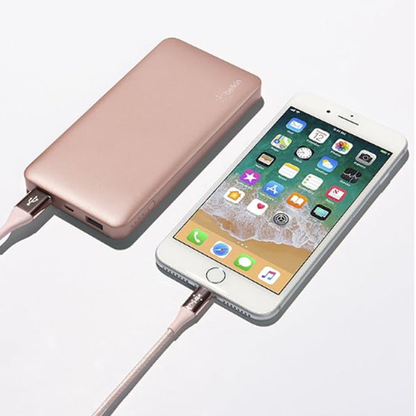 Belkin F7U039btC00 Pocket Power Bank, 10K mAh, Rose Gold