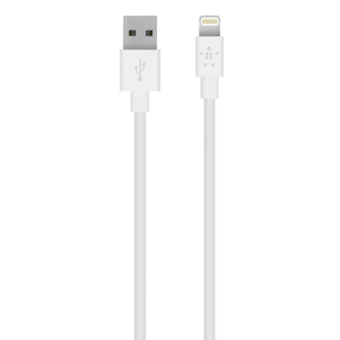 Belkin F8J023bt2M-WHT Mixit Lightning to USB Sync and Charge Cable, 2m, White