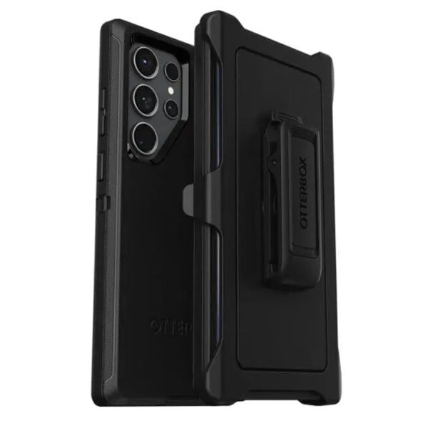 OtterBox Defender Samsung Galaxy S23 Ultra 5G (6.8″) Case Black, DROP+ 4X Military Standard, Multi-Layer