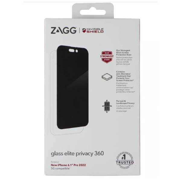 Zagg Invisible Shield Glass Elite Privacy 360 Screen Protector for iPhone 14 Pro