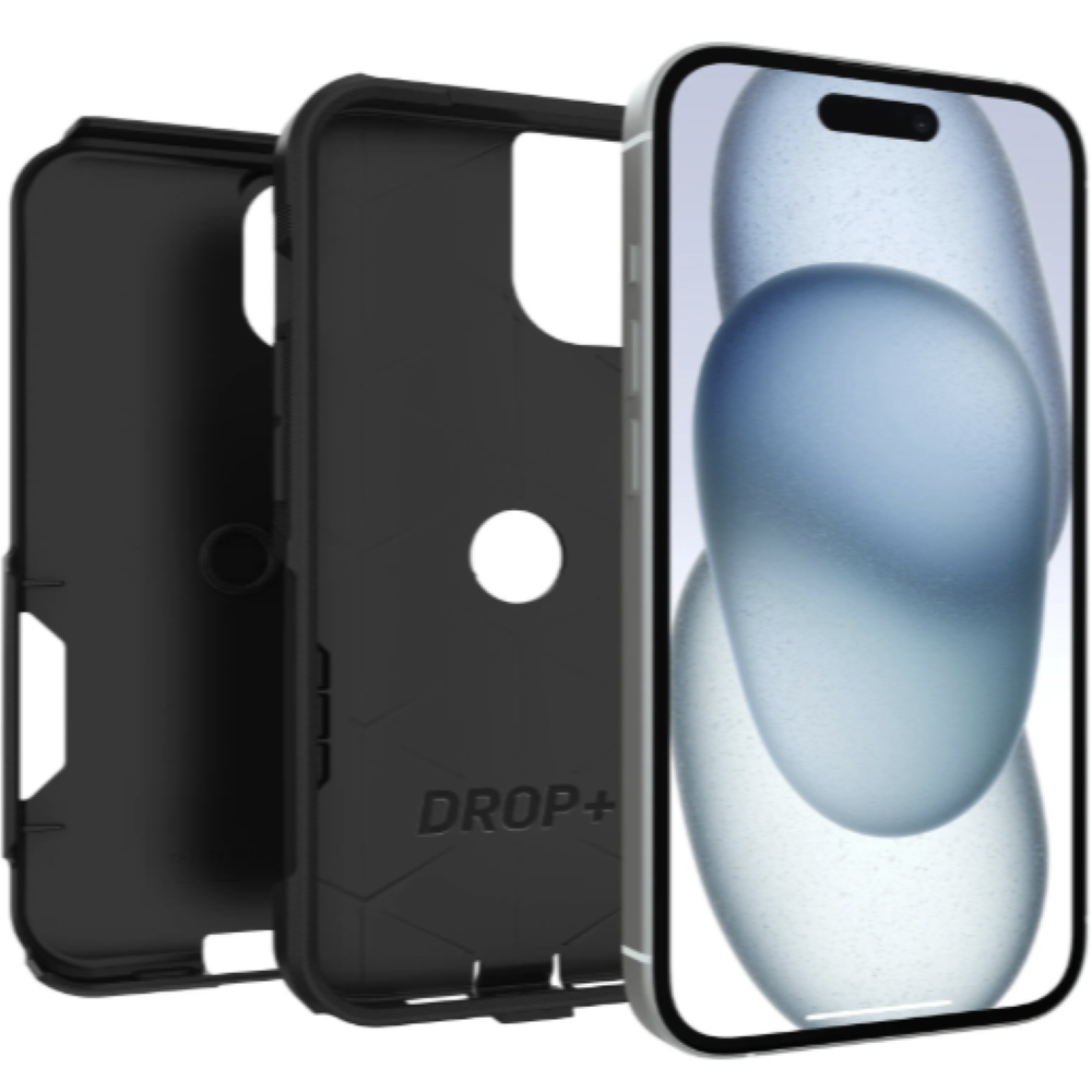 OtterBox Commuter Apple iPhone 17e / iPhone 16e /iPhone 15 /iPhone 14/iPhone 13 (6.1") Case Black- Black 77-92605