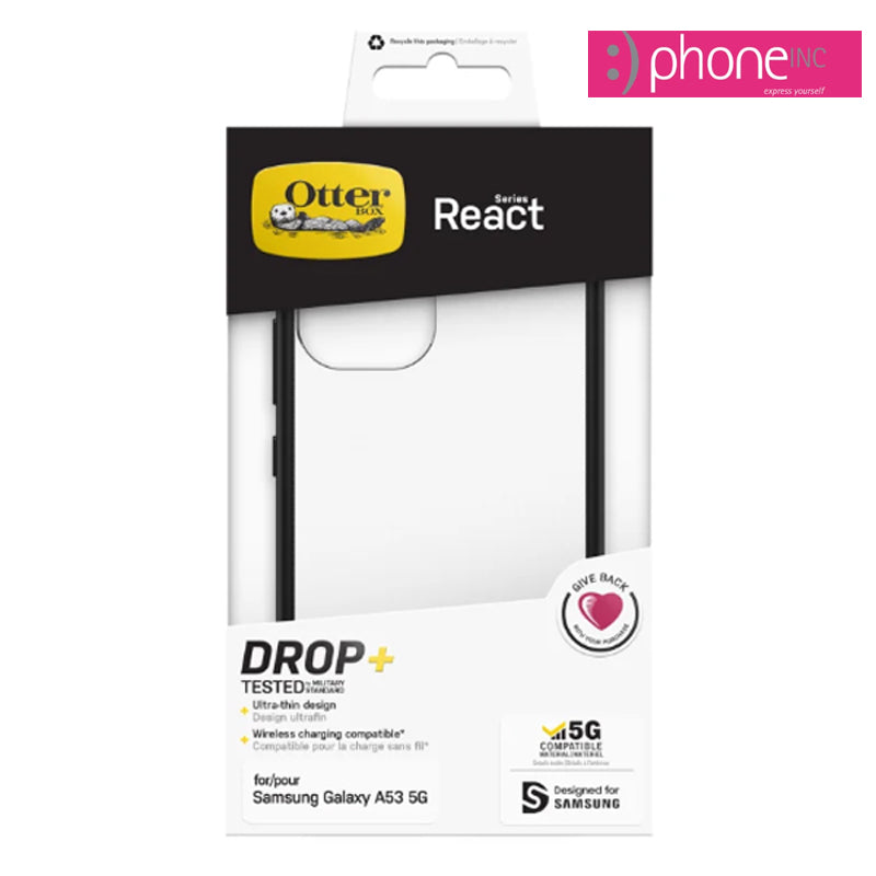 Otterbox React Series Case For Samsung Galaxy A53 5G CLEAR/BLACK