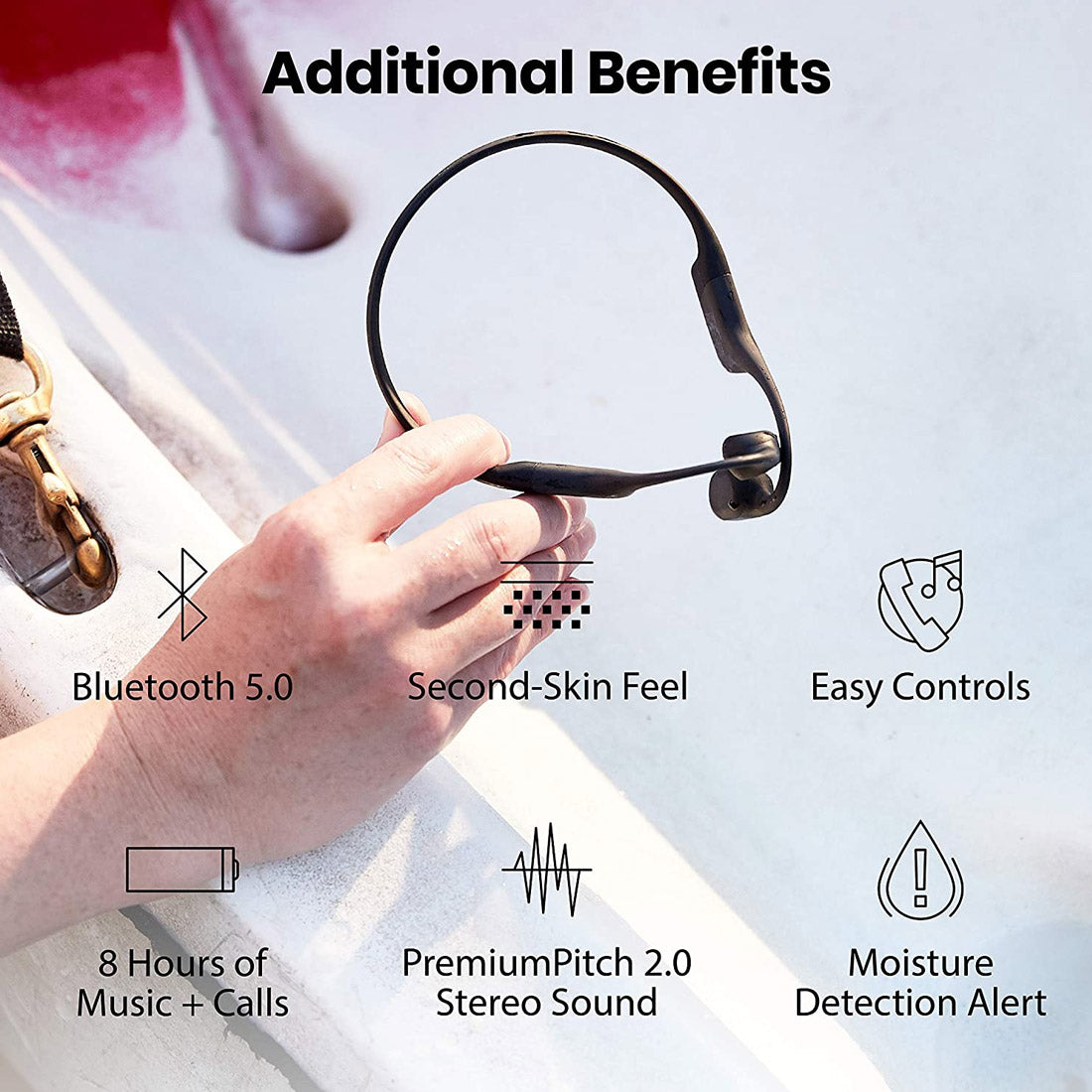 Shokz OpenRun Mini Bluetooth Open-Ear Endurance Headphones - Black
