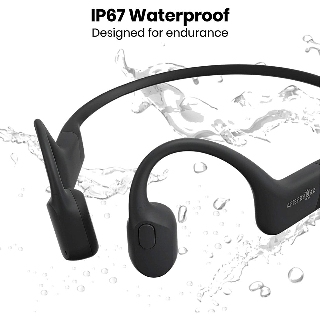 Shokz OpenRun Mini Bluetooth Open-Ear Endurance Headphones - Black