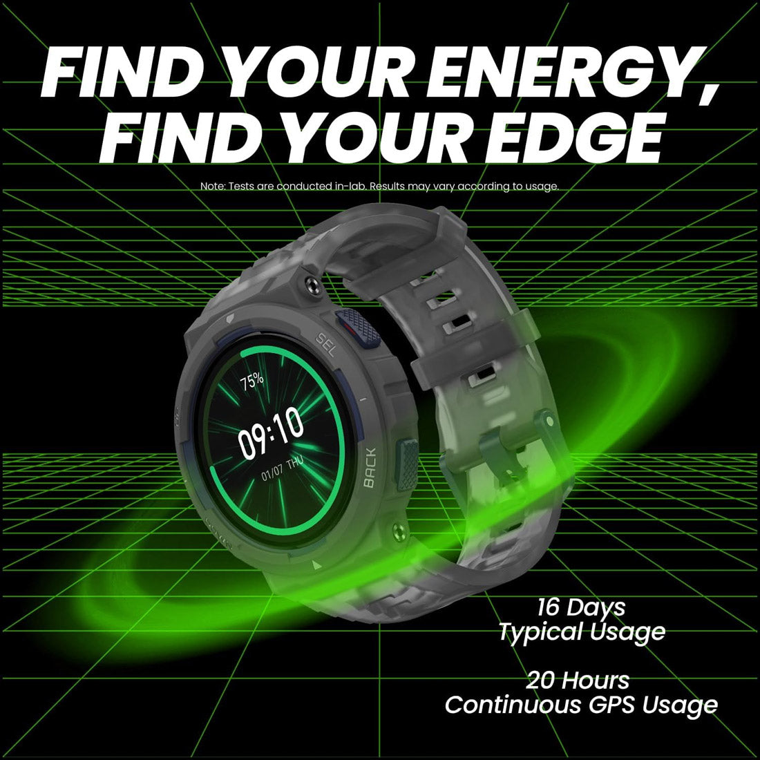 Amazfit Active Edge Smart Watch - Mint Green