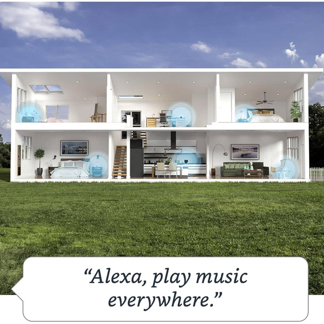 Amazon Echo Smart Home Hub with Alexa (4 Gen) - Glacier White