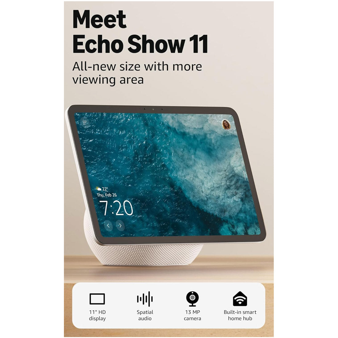 Amazon Echo Show 11 Smart Home Hub - White(OS)