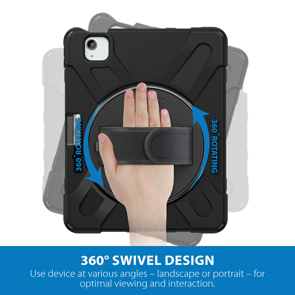 iPad Air 13 (M3/M2) Shockproof Case with Hand Strap & Lanyard