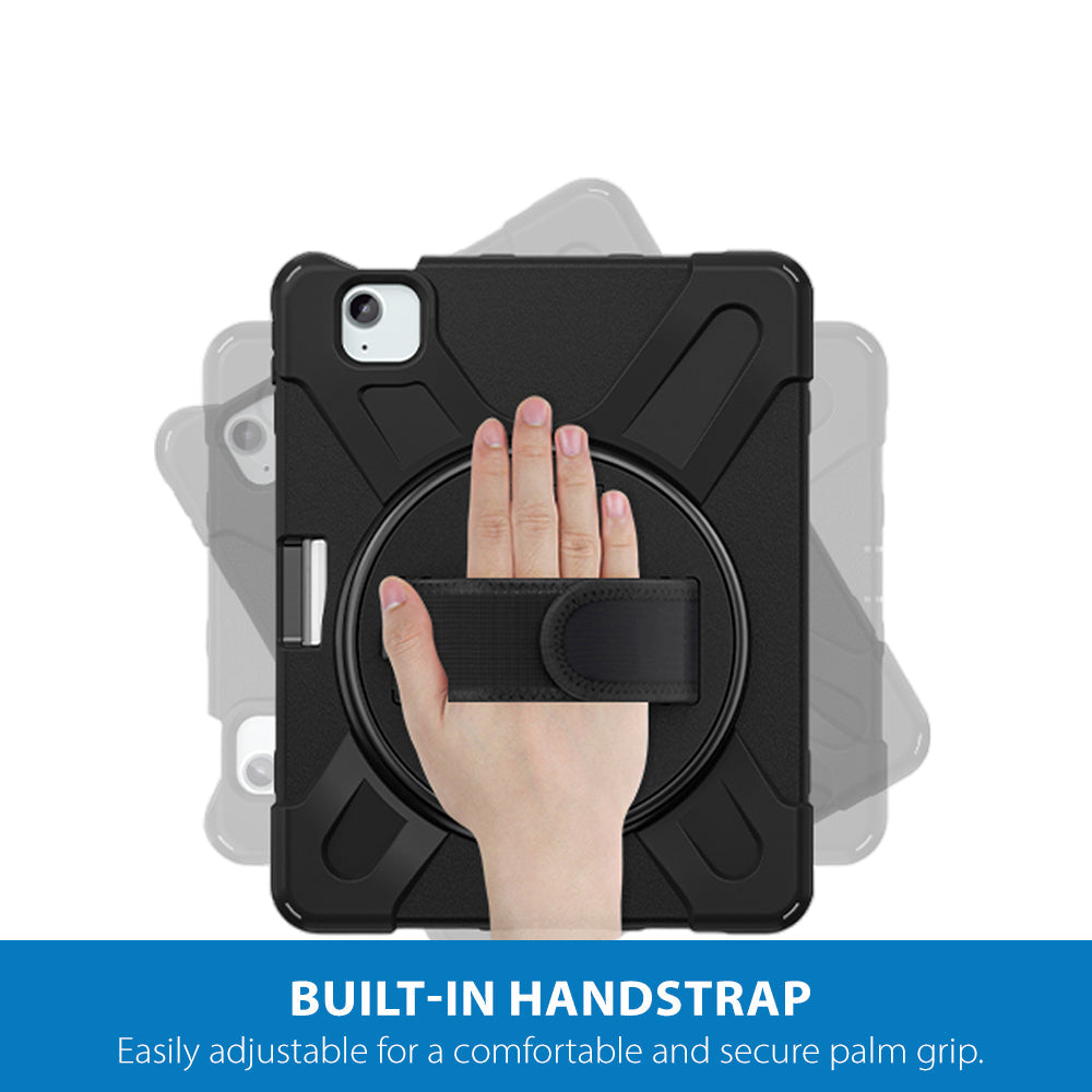 iPad Air 13 (M3/M2) Shockproof Case with Hand Strap & Lanyard