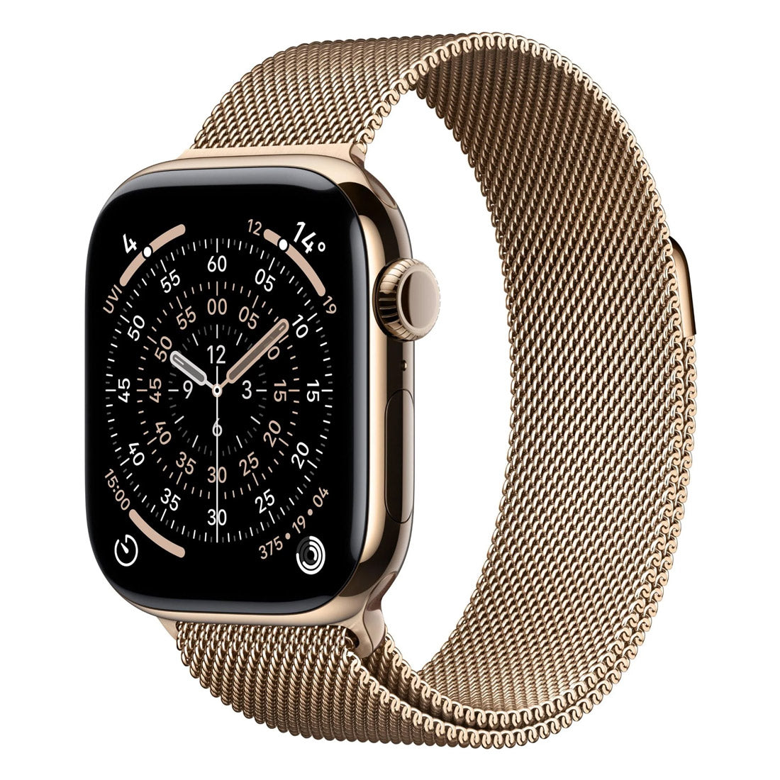 Apple Watch Series 11 GPS + Cellular 46mm Gold Titanium Case w/ Gold Milanese Loop (M/L)