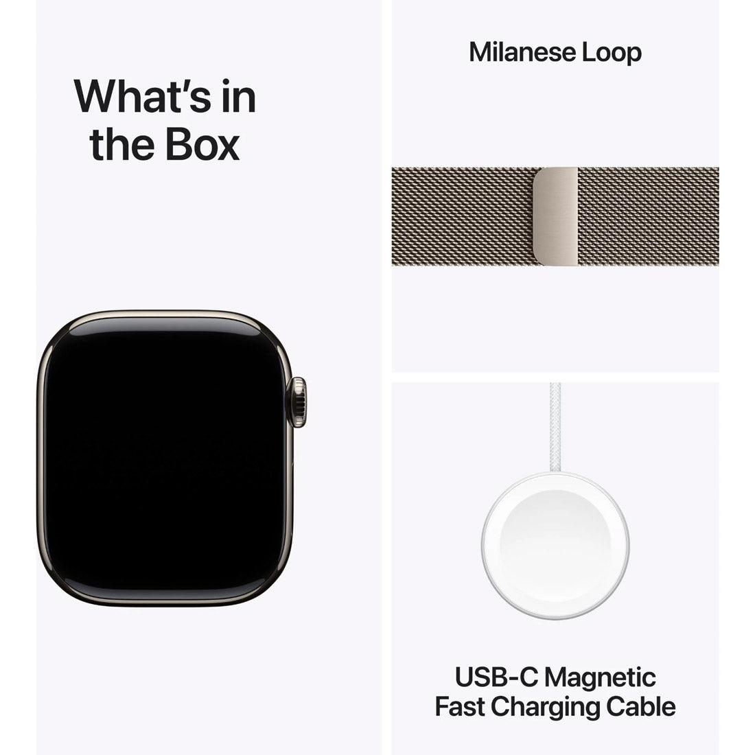 Apple Watch Series 11 GPS + Cellular 46mm Natural Titanium Case w/ Natural Milanese Loop (M/L)