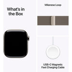 Apple Watch Series 11 GPS + Cellular 46mm Natural Titanium Case w/ Natural Milanese Loop (S/M)