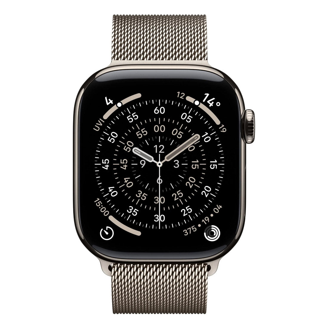 Apple Watch Series 11 GPS + Cellular 46mm Natural Titanium Case w/ Natural Milanese Loop (S/M)