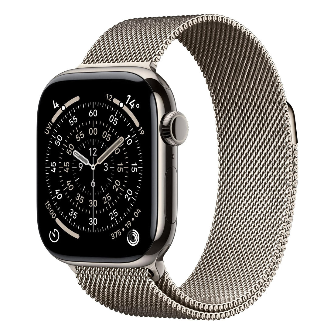 Apple Watch Series 11 GPS + Cellular 46mm Natural Titanium Case w/ Natural Milanese Loop (M/L)
