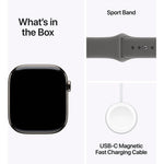 Apple Watch Series 11 GPS + Cellular 42mm Natural Titanium Case w/ Stone Grey Sports Band (S/M)