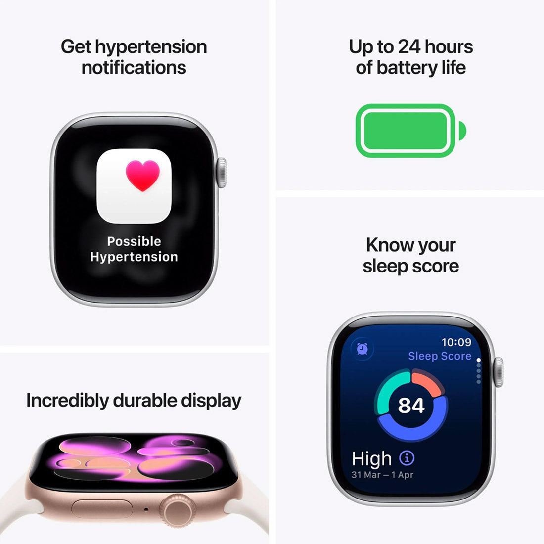 Apple Watch Series 11 GPS + Cellular 42mm Natural Titanium Case w/ Stone Grey Sports Band (S/M)