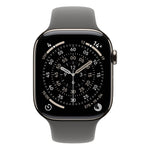 Apple Watch Series 11 GPS + Cellular 46mm Natural Titanium Case w/ Stone Grey Sports Band (S/M)