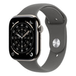 Apple Watch Series 11 GPS + Cellular 42mm Natural Titanium Case w/ Stone Grey Sports Band (M/L)