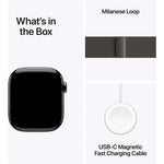 Apple Watch Series 11 GPS + Cellular 46mm Slate Titanium Case w/ Slate Milanese Loop (S/M)