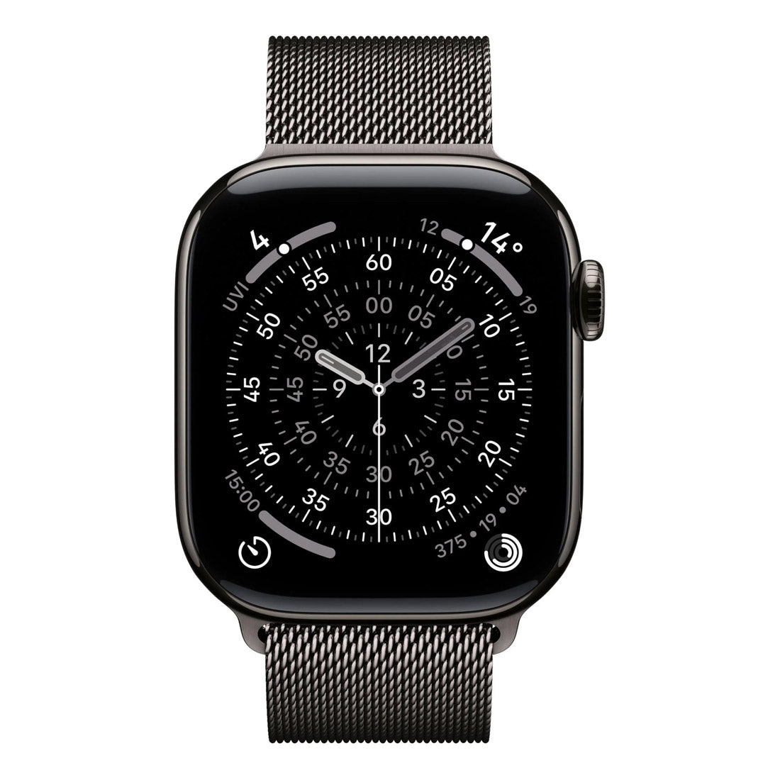 Apple Watch Series 11 GPS + Cellular 46mm Slate Titanium Case w/ Slate Milanese Loop (S/M)