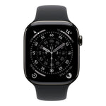 Apple Watch Series 11 GPS + Cellular 42mm Slate Titanium Case w/ Black Sports Band (S/M)