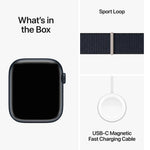 Apple Watch Series 9 GPS + Cellular 45mm Midnight Aluminum Case w/ Midnight Sport Loop