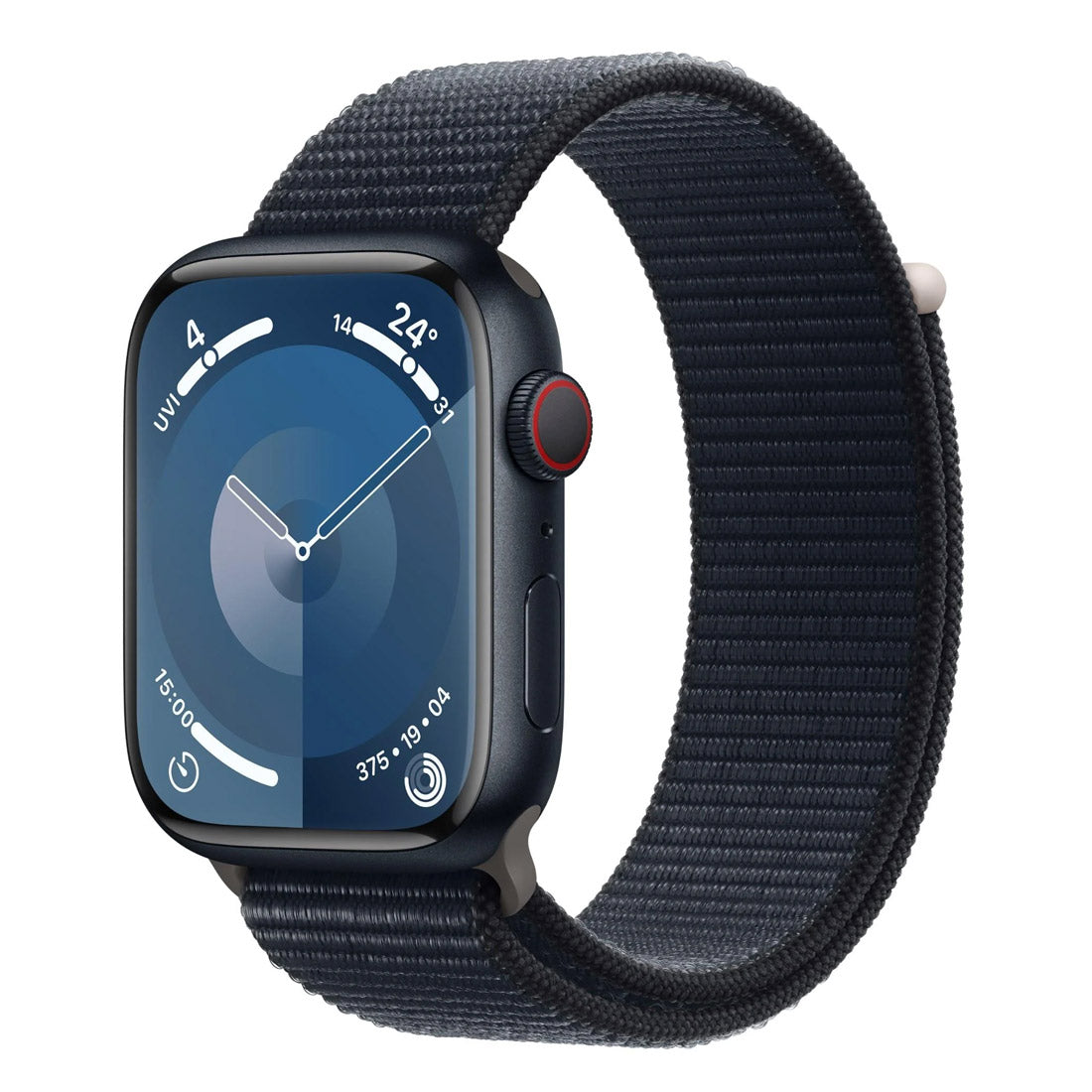 Apple Watch Series 9 GPS + Cellular 45mm Midnight Aluminum Case w/ Midnight Sport Loop
