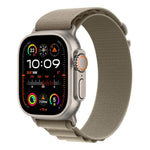 Apple Watch Ultra 2 49mm GPS + Cellular Titanium Case w/ Olive Alpine Loop Medium
