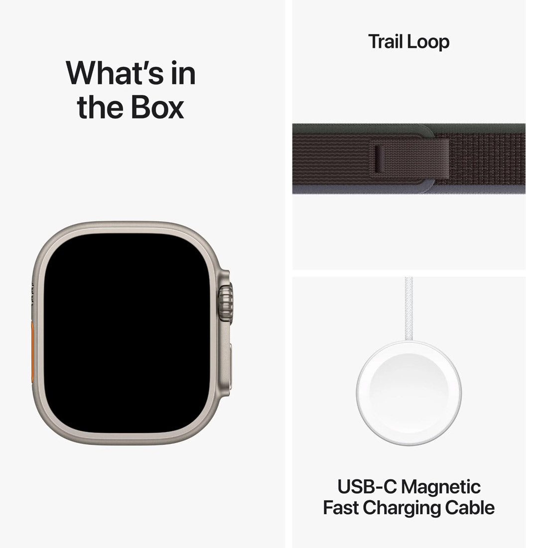Apple Watch Ultra 2 49mm GPS + Cellular Titanium Case w/ Blue/Black Trail Loop (M/L)