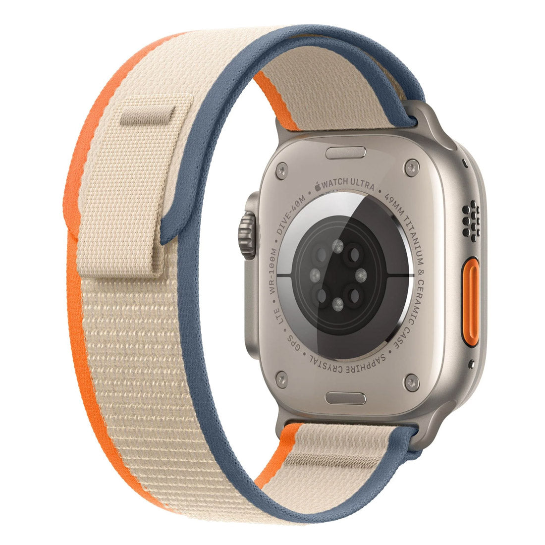 Apple Watch Ultra 2 GPS + Cellular 49mm Titanium w/ Orange/Beige Trail Loop - M/L
