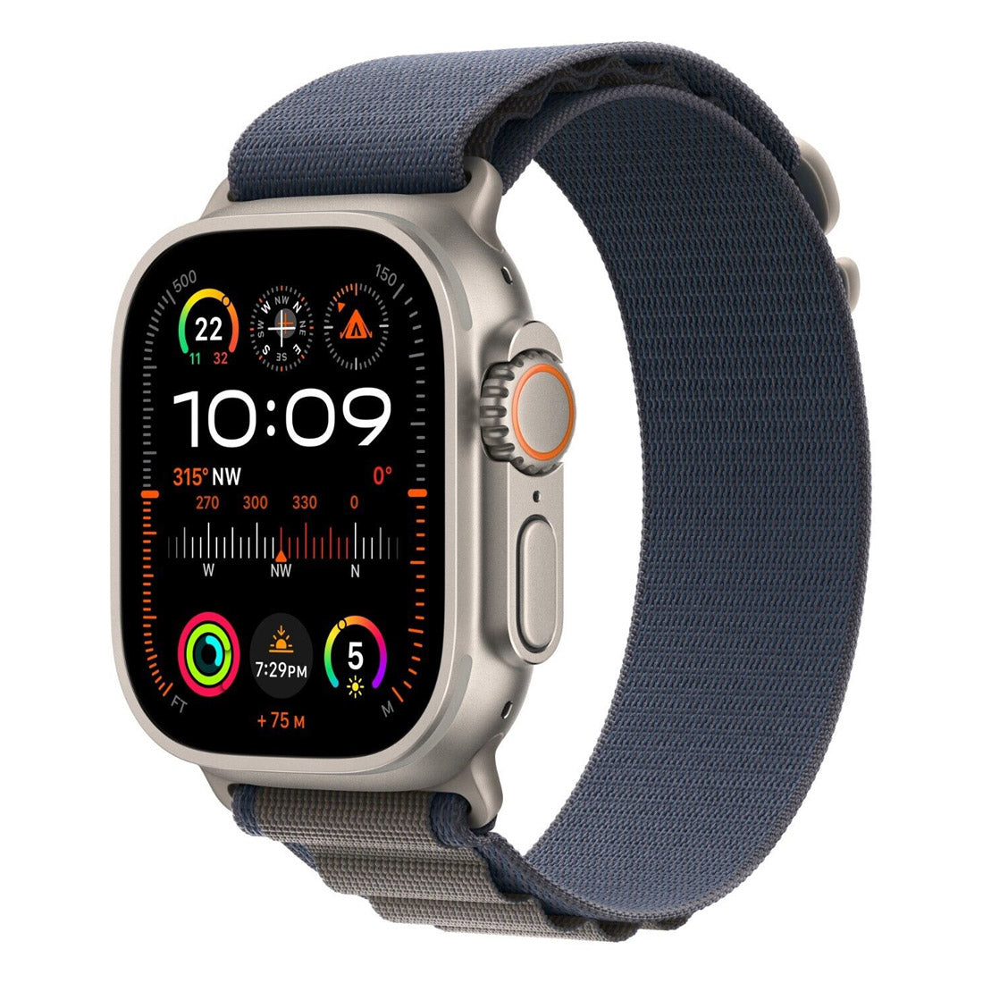 Apple Watch Ultra 2 49mm GPS + Cellular Titanium Case w/ Blue Alpine Loop Medium