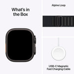 Apple Watch Ultra 3 49mm GPS + Cellular Black Titanium Case w/ Black Alpine Loop (Large)