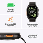 Apple Watch Ultra 3 49mm GPS + Cellular Black Titanium Case w/ Black Alpine Loop (Large)