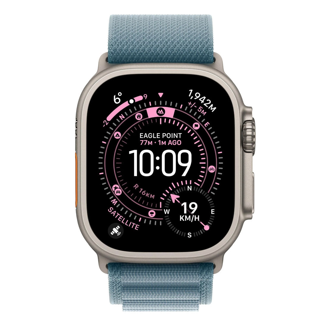 Apple Watch Ultra 3 49mm GPS + Cellular Natural Titanium Case w/ Light Blue Alpine Loop (Medium)