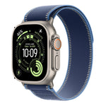 Apple Watch Ultra 3 49mm GPS + Cellular Natural Titanium Case w/ Bright Blue Trail Loop (Medium/Large)