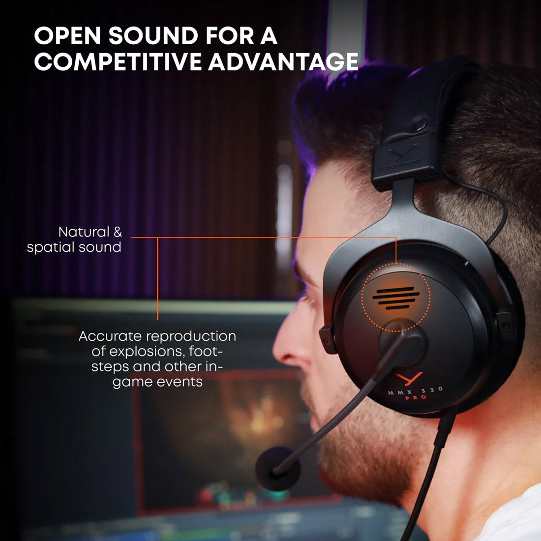 Beyerdynamic MMX 330 Pro Open-back Wired Gaming Headset - Black