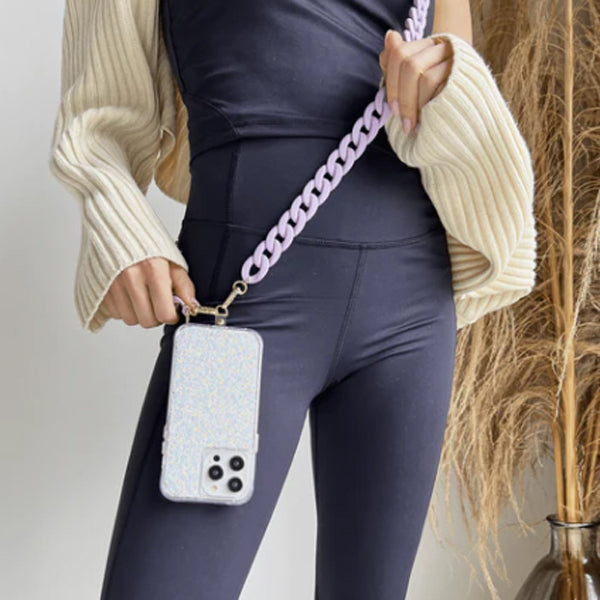 Case-Mate Phone Crossbody Chain Universal - Black or Lavender color