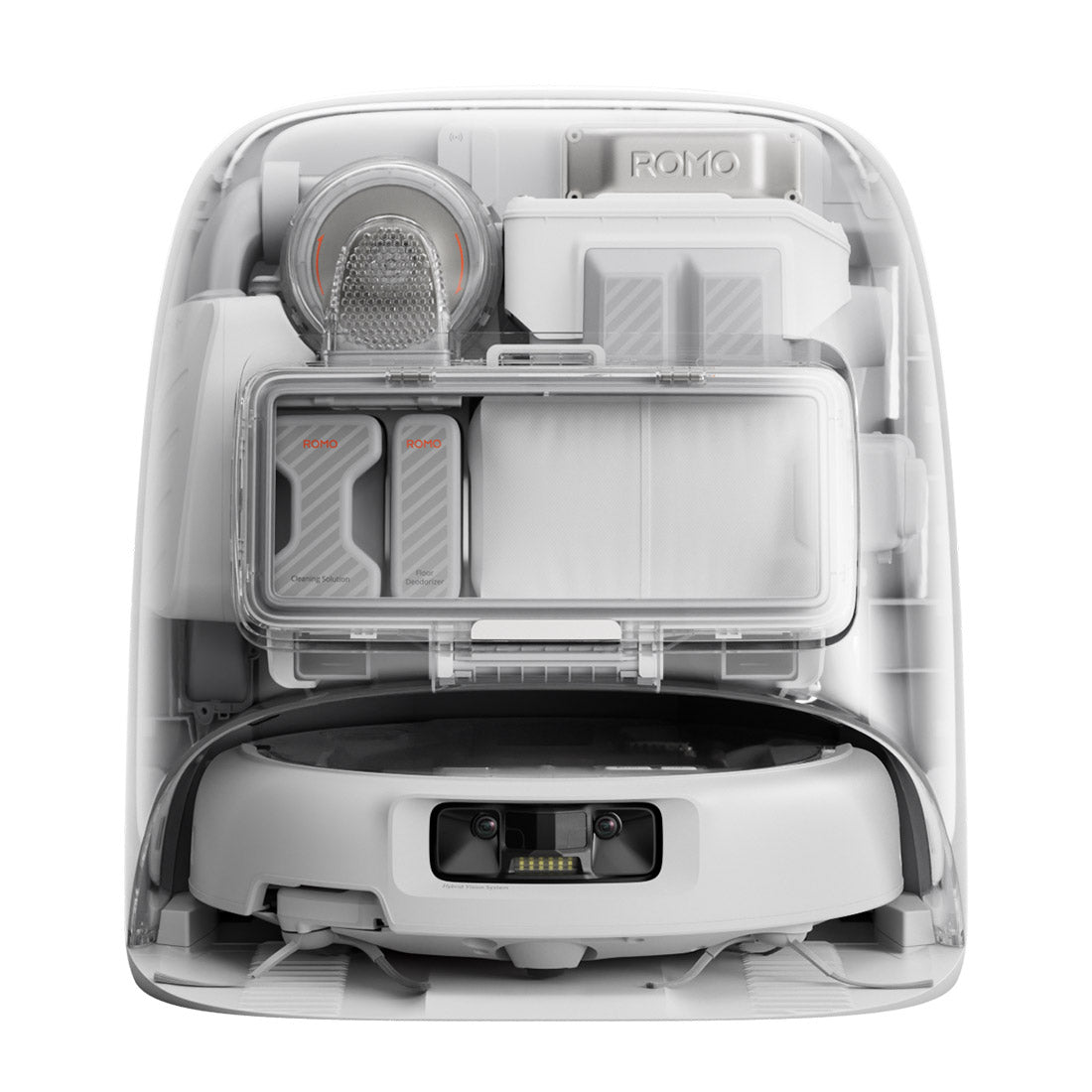 DJI ROMO P Transparent Robot Vacuum Cleaner w/ Transparent Base Station