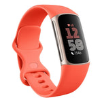 Fitbit Charge 6 Fitness Tracker - Coral/Champagne Gold Aluminium